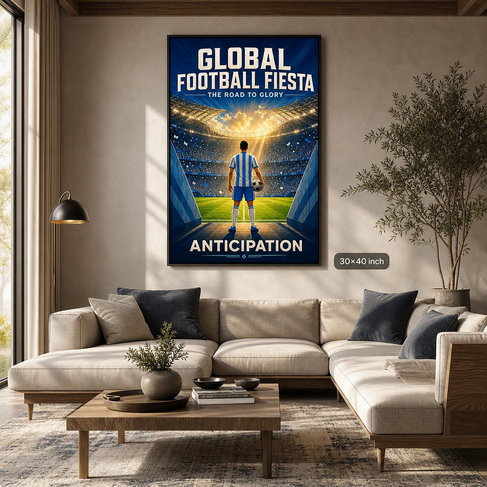 30×40 inch wrapped canvas realistic wall mockup