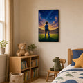 Dream Big Soccer Boy Canvas Wall Art 12×18 inch thin wrapped canvas wall mockup