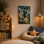 Future Soccer Star Wall Art Canvas 12×18 inch thin wrapped canvas wall mockup