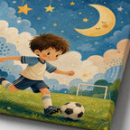 Kids Soccer Room Decor Canvas Wall Art canvas print detail