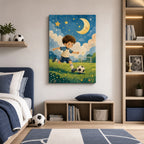 Kids Soccer Room Decor Canvas Wall Art kids room wall mockup