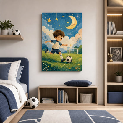 Kids Soccer Room Decor Canvas Wall Art kids room wall mockup