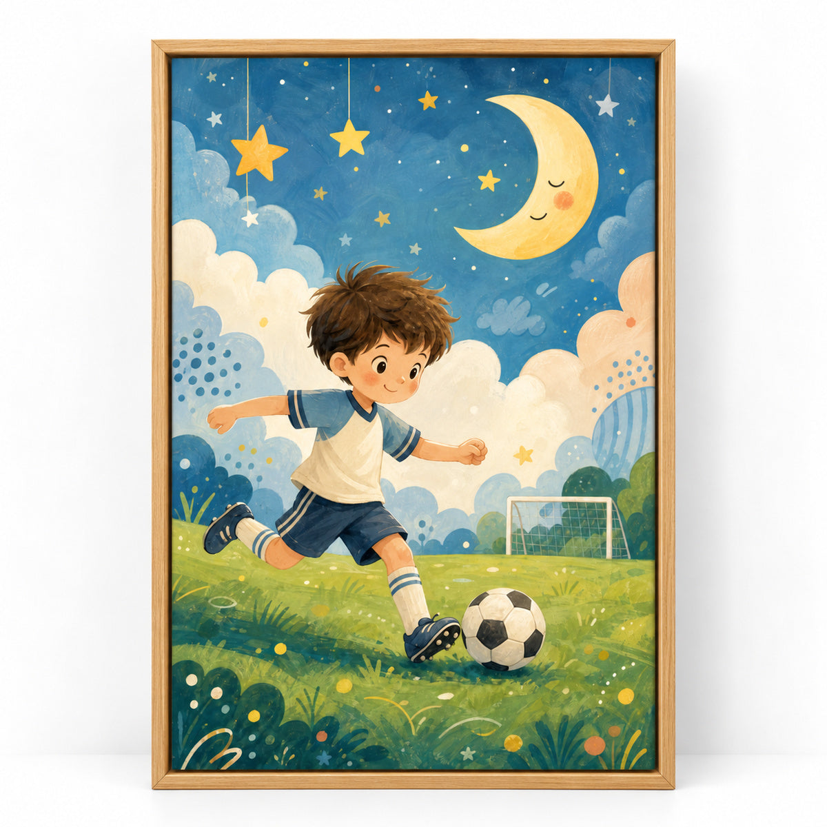 Kids Soccer Room Canvas Painting for Game Wall Decor | brown_sku