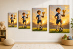 Little Champion Football Canvas Wall Art canvas size comparison