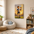 Little Champion Football Canvas Wall Art 12×18 inch thin wrapped canvas wall mockup