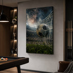 Last Minute Goal Soccer Canvas Wall Art sports room wall mockup
