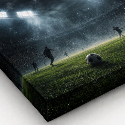Stadium Lights Soccer Canvas Wall Art canvas print detail