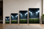 Stadium Lights Soccer Canvas Wall Art canvas size comparison