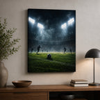 Stadium Lights Soccer Canvas Wall Art 18×24 inch wrapped canvas wall mockup