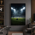 Stadium Lights Soccer Canvas Wall Art 24×36 inch wrapped canvas wall mockup