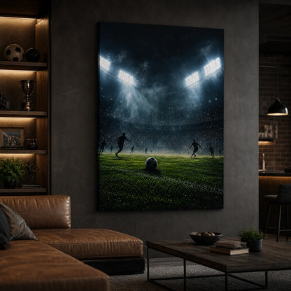 Stadium Lights Soccer Canvas Wall Art 30×40 inch wrapped canvas wall mockup