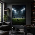 Stadium Lights Soccer Canvas Wall Art sports room wall mockup