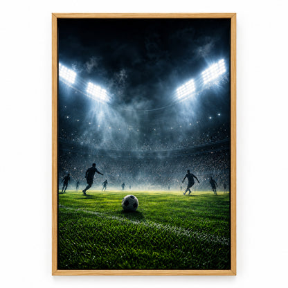 Stadium Lights Soccer Canvas Painting for Game Room Decor | brown_sku
