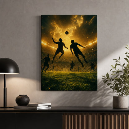 The Beautiful Game Soccer Canvas Wall Art 18×24 inch wrapped canvas wall mockup