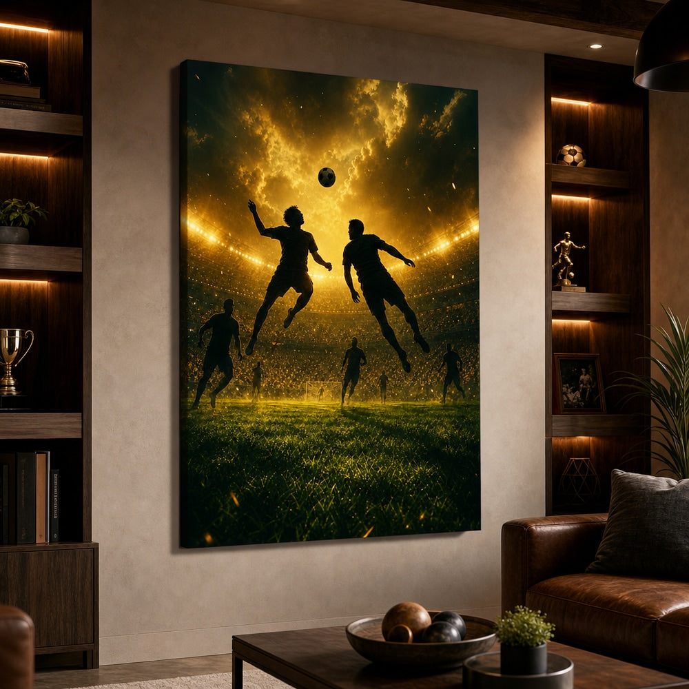 The Beautiful Game Soccer Canvas Wall Art 30×40 inch wrapped canvas wall mockup