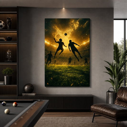 The Beautiful Game Soccer Canvas Wall Art sports room wall mockup