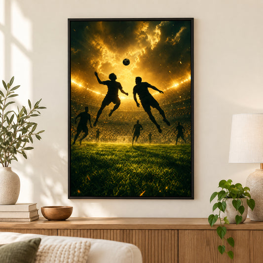 The Beautiful Game Soccer Sports Canvas Painting Wall Decor | black_independent_close