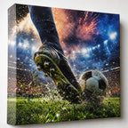 Match Day Energy Soccer Canvas Wall Art canvas print detail