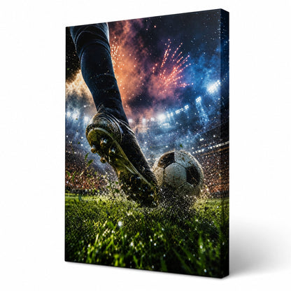 Match Day Energy Soccer Canvas Painting for Game Room Decor - soccer canvas wall art by JOJOShop