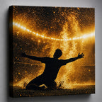 Victory Moment Soccer Canvas Wall Art canvas print detail