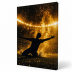 Victory Moment Soccer Canvas Wall Art white background 3D right side wrapped canvas main image
