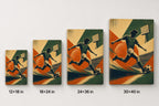 Vintage Soccer Poster Canvas Wall Art canvas size comparison