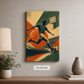 Vintage Soccer Poster Canvas Wall Art 12×18 inch thin wrapped canvas wall mockup