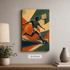 Vintage Soccer Poster Canvas Wall Art 12×18 inch thin wrapped canvas wall mockup