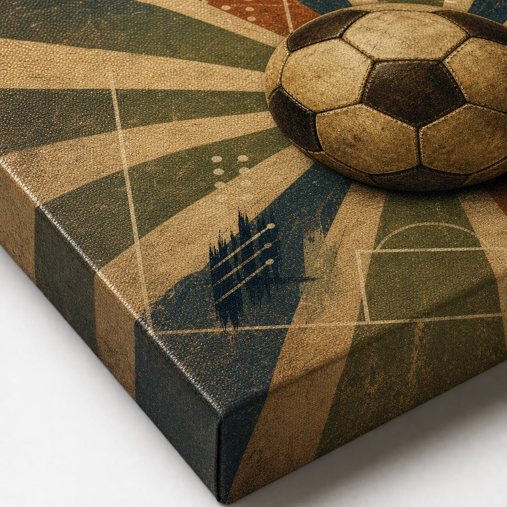 Classic Soccer Ball Canvas Wall Art canvas print detail