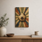 Classic Soccer Ball Canvas Wall Art 12×18 inch thin wrapped canvas wall mockup