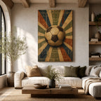 Classic Soccer Ball Canvas Wall Art wall room mockup