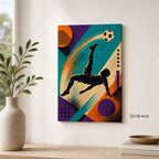 90s Soccer Inspired Canvas Wall Art 12×18 inch thin wrapped canvas wall mockup