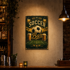 Soccer Bar Wall Art Canvas 12×18 inch thin wrapped canvas wall mockup