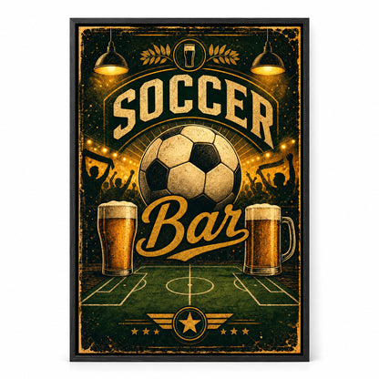 Soccer Bar Canvas Painting Wall Art for Home Decor | black_sku