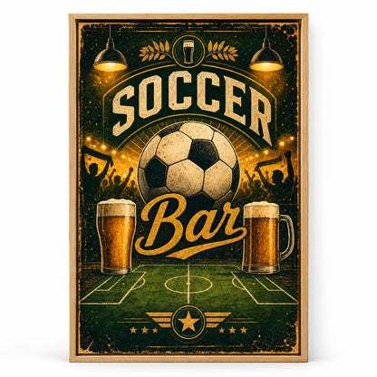 Soccer Bar Canvas Painting Wall Art for Home Decor | brown_sku