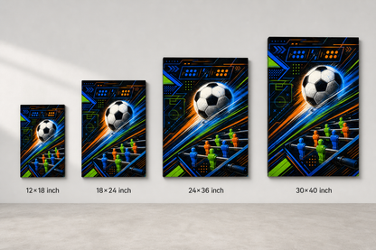 Game Room Football Canvas Wall Art canvas size comparison