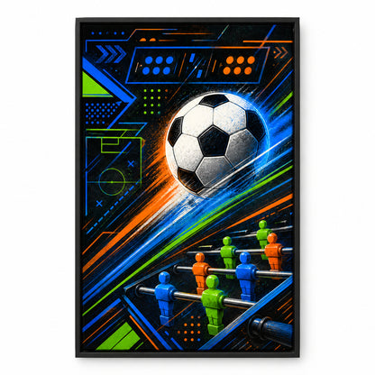 Football Canvas Painting Wall Art for Game Room Decor | black_sku