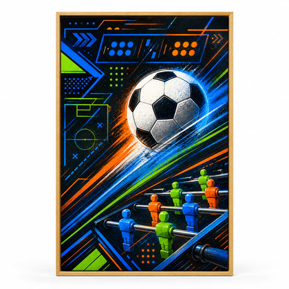 Football Canvas Painting Wall Art for Game Room Decor | brown_sku