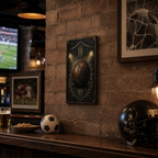 Man Cave Soccer Decor Canvas Wall Art 12×18 inch thin wrapped canvas wall mockup