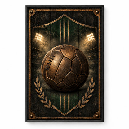 Man Cave Soccer Canvas Painting for Game Room Decor | black_sku