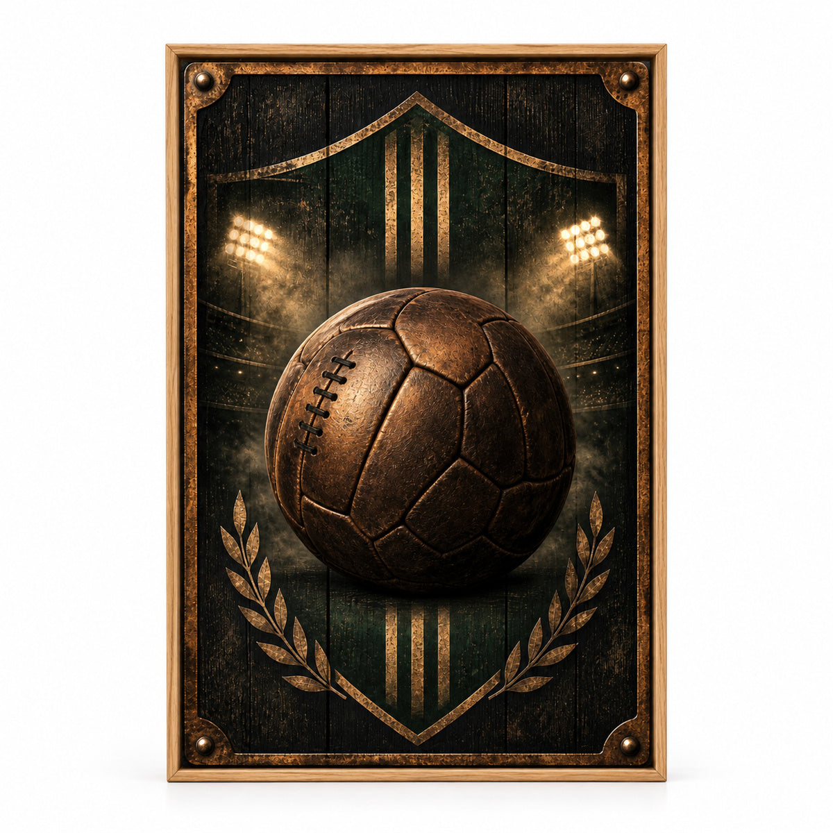 Man Cave Soccer Canvas Painting for Game Room Decor | brown_sku
