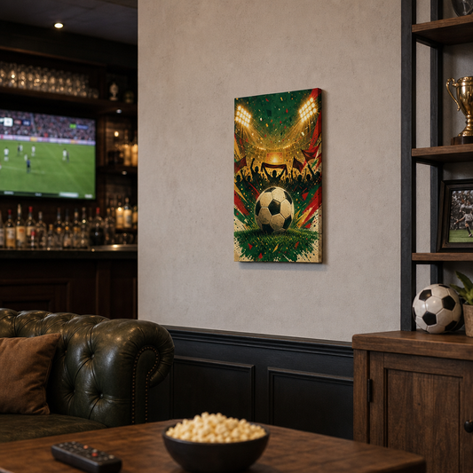 Match Day Wall Art Soccer Canvas 12×18 inch thin wrapped canvas wall mockup