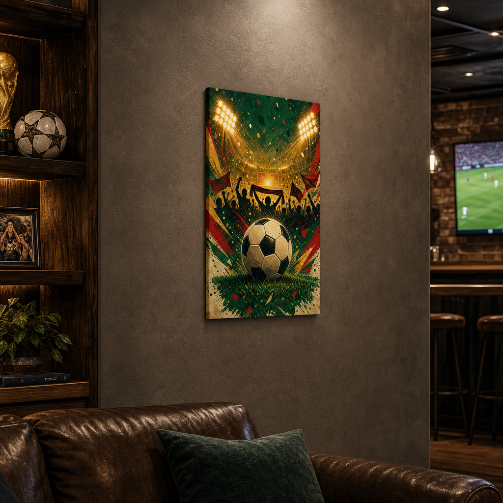 Match Day Wall Art Soccer Canvas 18×24 inch wrapped canvas wall mockup