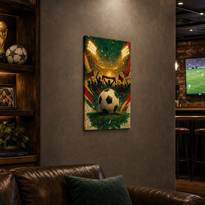 Match Day Wall Art Soccer Canvas 18×24 inch wrapped canvas wall mockup