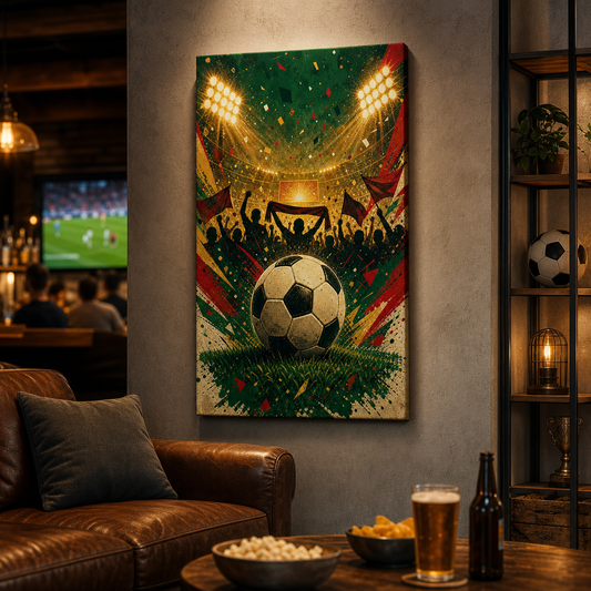 Match Day Wall Art Soccer Canvas wall scene mockup