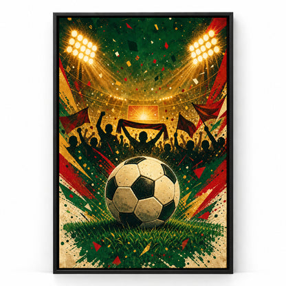 Match Day Soccer Canvas Painting for Game Room Decor | black_sku