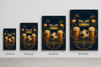 Beer and Football Night Canvas Wall Art canvas size comparison