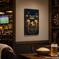 Beer and Football Night Canvas Wall Art 12×18 inch thin wrapped canvas wall mockup