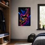 Soccer Bicycle Kick Silhouette Canvas Wall Art 12×18 inch thin wrapped canvas wall mockup