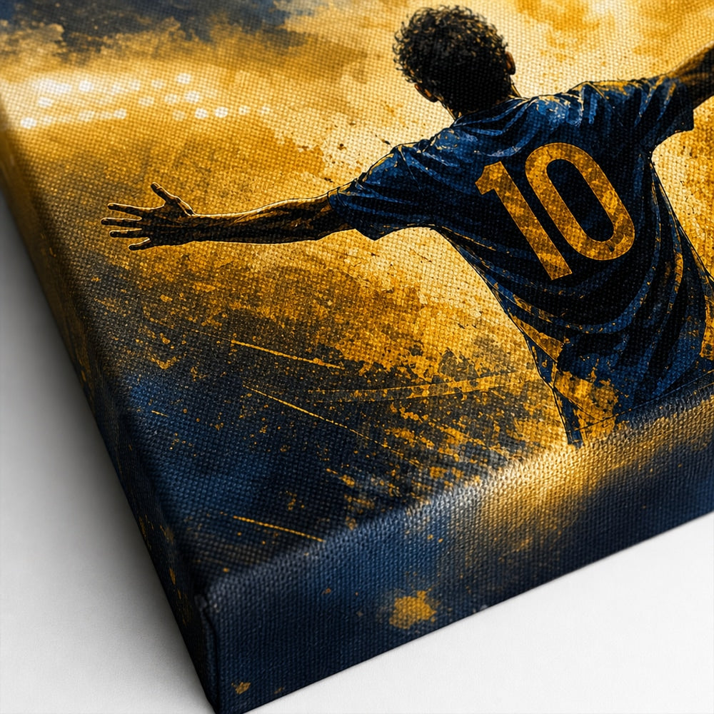 Number 10 Celebration Silhouette Canvas Wall Art canvas print detail